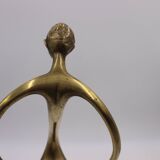 sculpture en bronze brutaliste moderniste