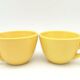 Set of 2 mustard yellow ceramic mugs