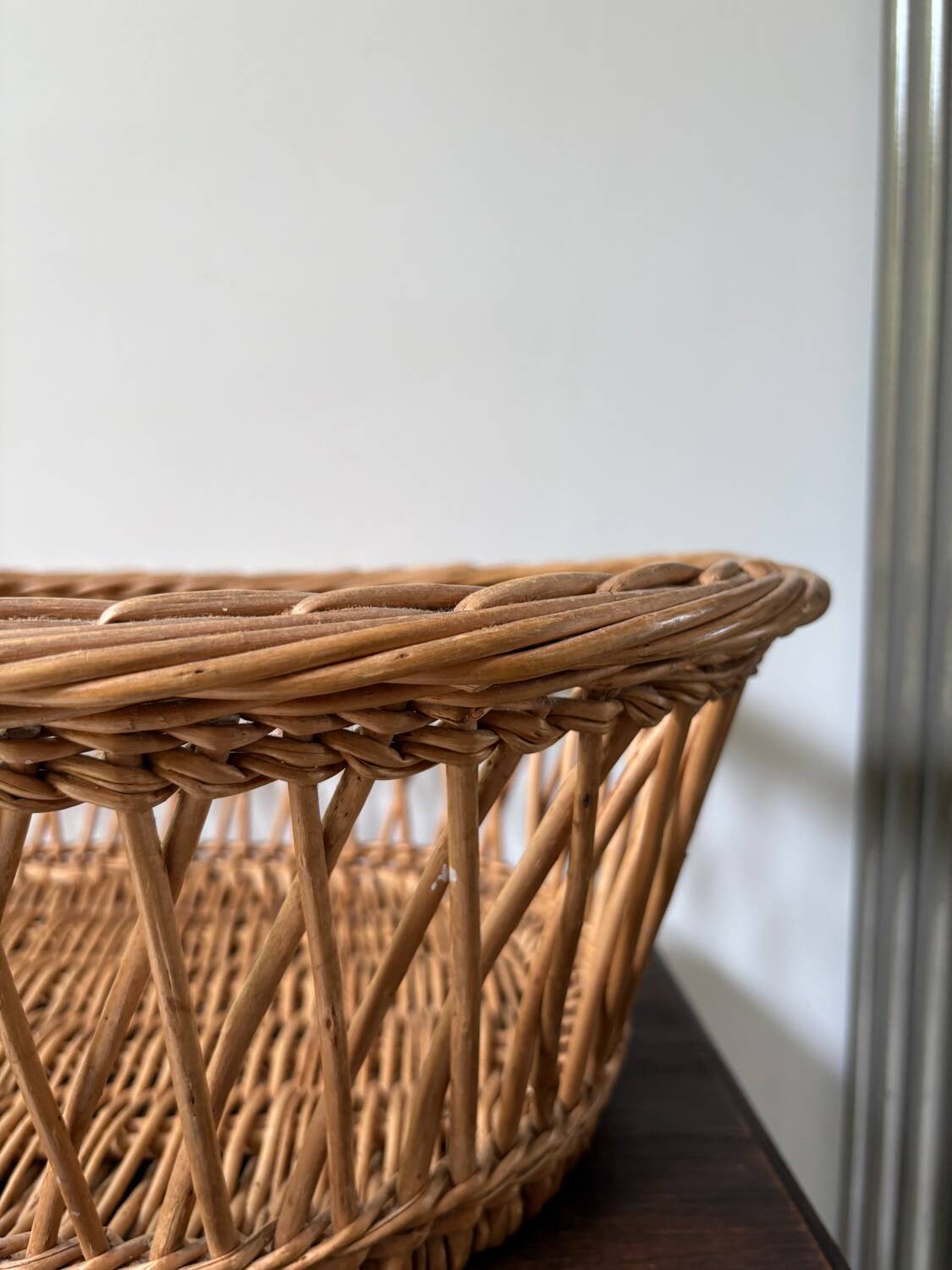 Vintage rattan basket