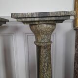 Pair of 19th century green marble columns