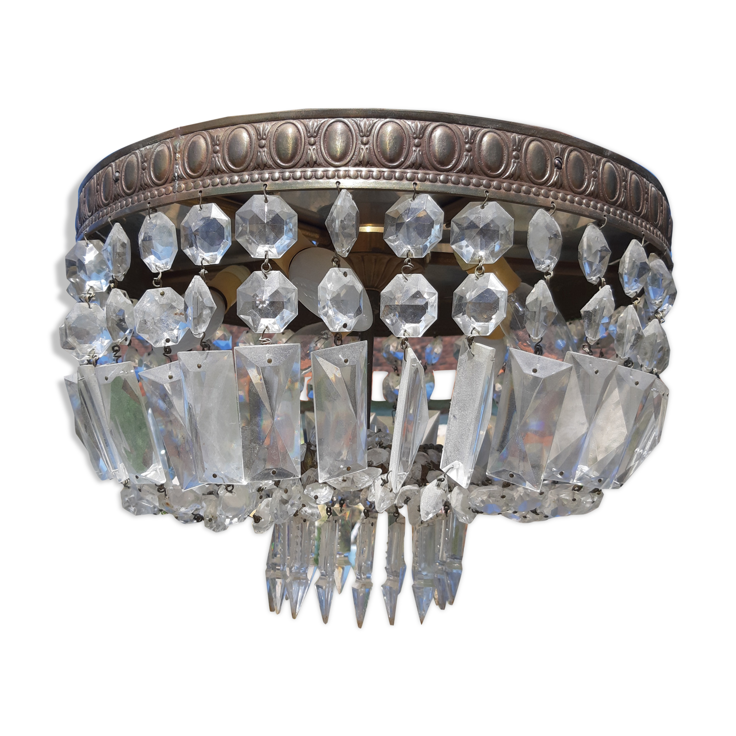 Murano style pampilles chendelier 19th