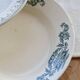 6 mismatched vintage ironstone plates – Green and blue patterns