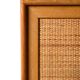 Scandinavian oak cabinet with woven rattan doors