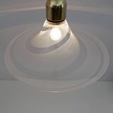 Mid-Century Modern Italian Murano Spiral Glass Pendant Lamp, 1970s