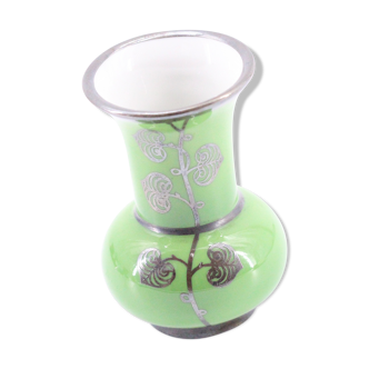 Small green ceramic vase