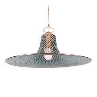 Vintage tourbillon pendant lamp, Murano, Italy, 1970s.