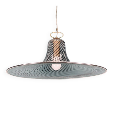 Vintage tourbillon pendant lamp, Murano, Italy, 1970s.
