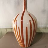 Moroccan striped ceramic vase