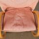 Vintage armchair from the 1970s in wood and fabric, Italy.