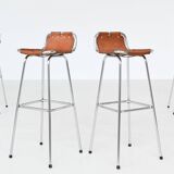 Ensemble de six tabourets de bar Charlotte Perriand, Station de ski des Arcs, France, 1960