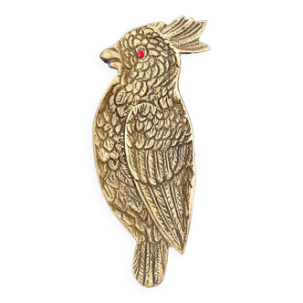1 cockatoo-shaped brass pocket tray