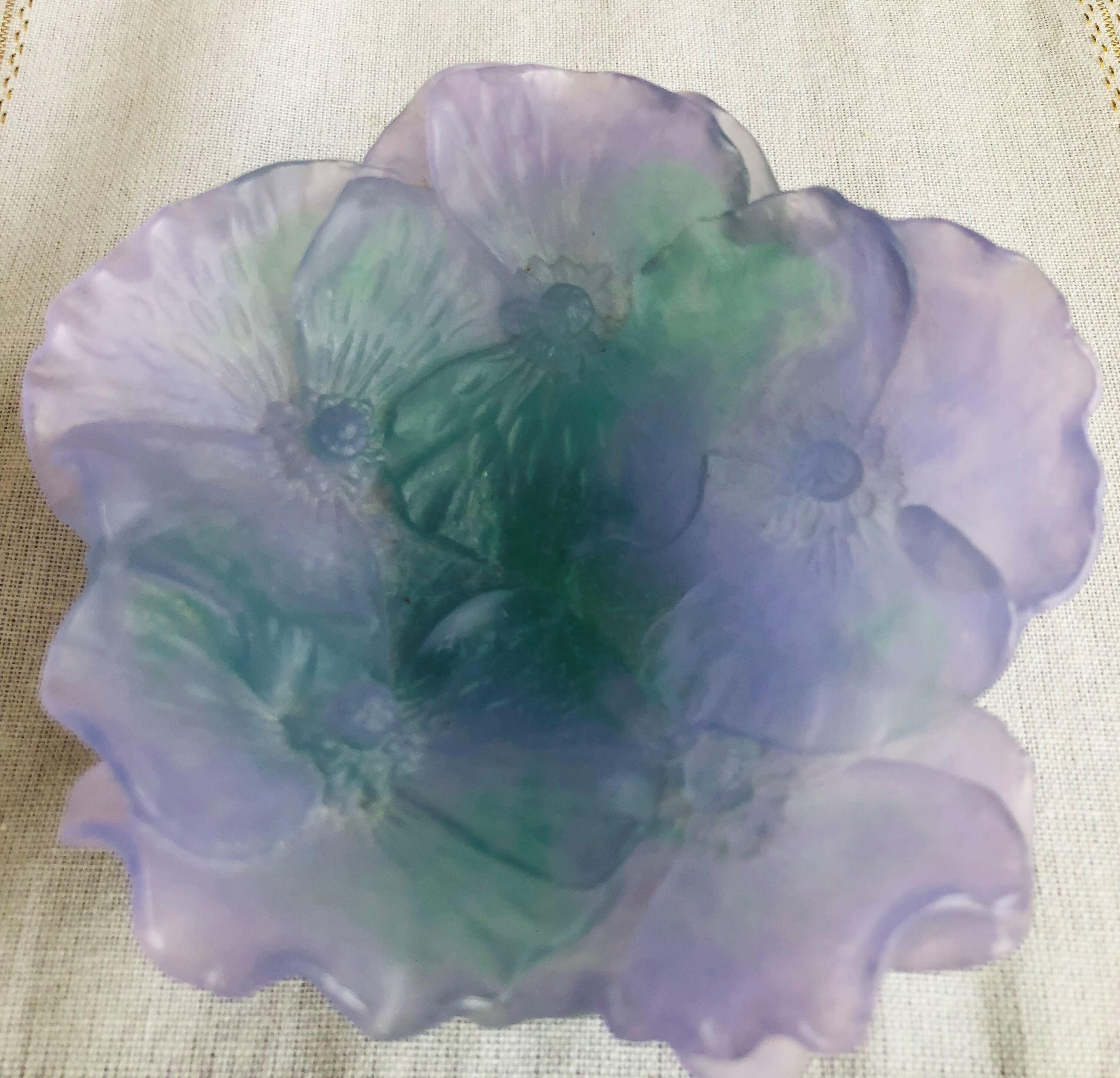 Vide poches en pâte de verre Daum