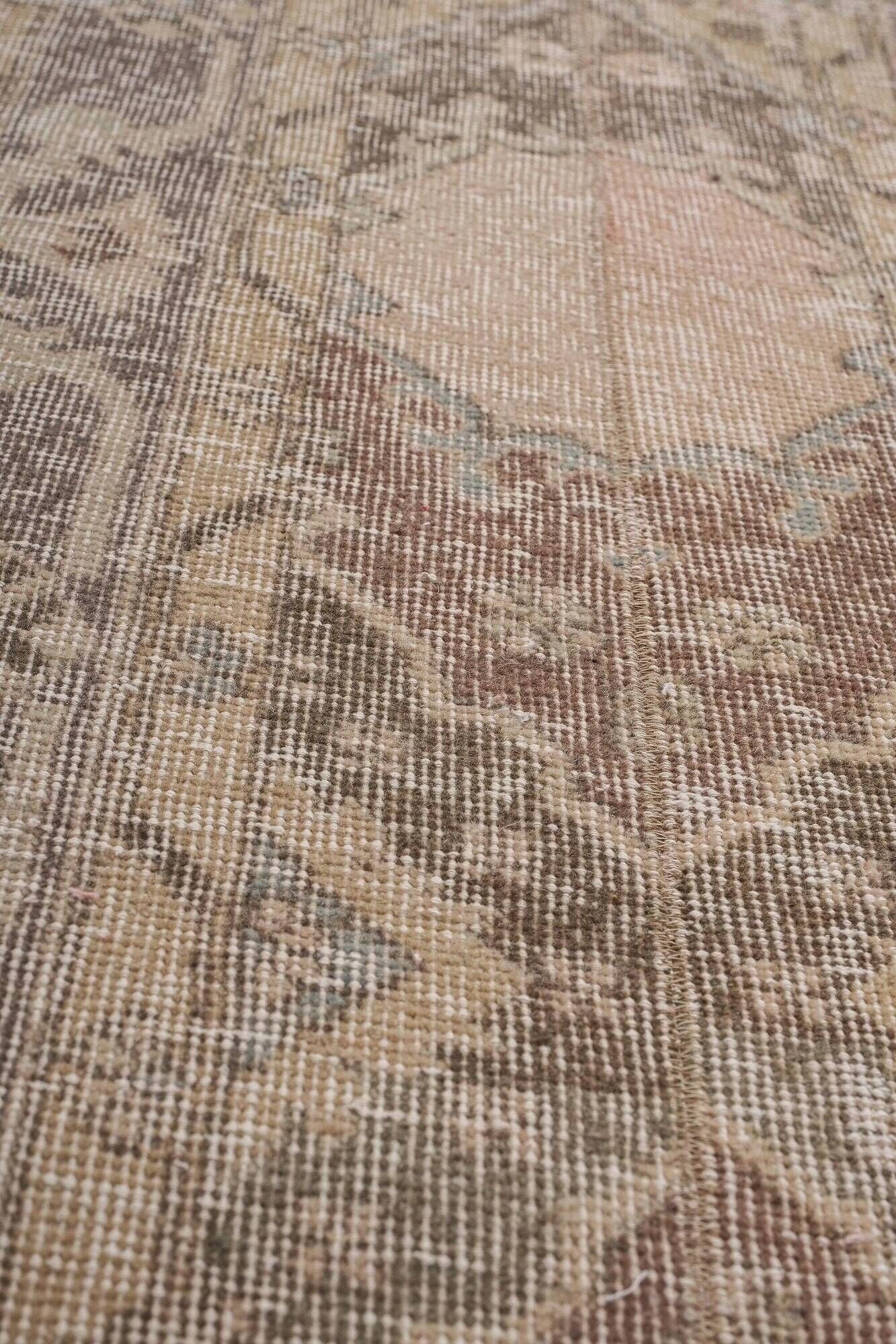 Vintage Turkish hallway rug 63x746 cm