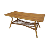 Vintage rattan coffee table 70