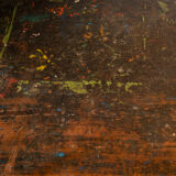 Antique table with 2 drawers in patina