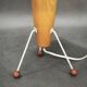 1960s Space Age Tripod Wood Table Lamp with Original Shade, Czechoslovakia