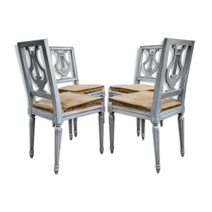 4 chaises style louis xvi