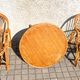 Vintage balcony garden furniture armchairs and table bamboo and rattan 1960