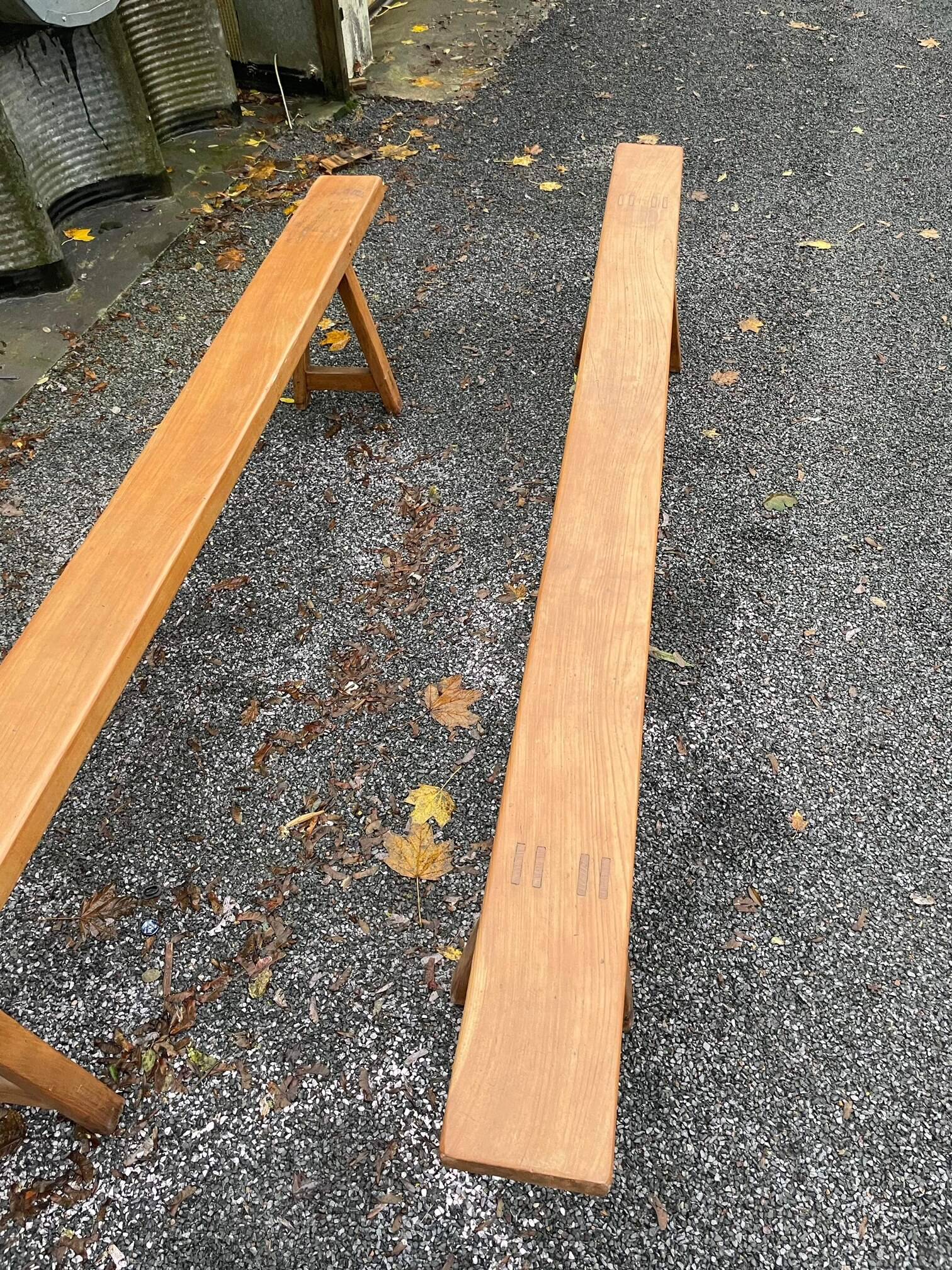 Paire de bancs en orme