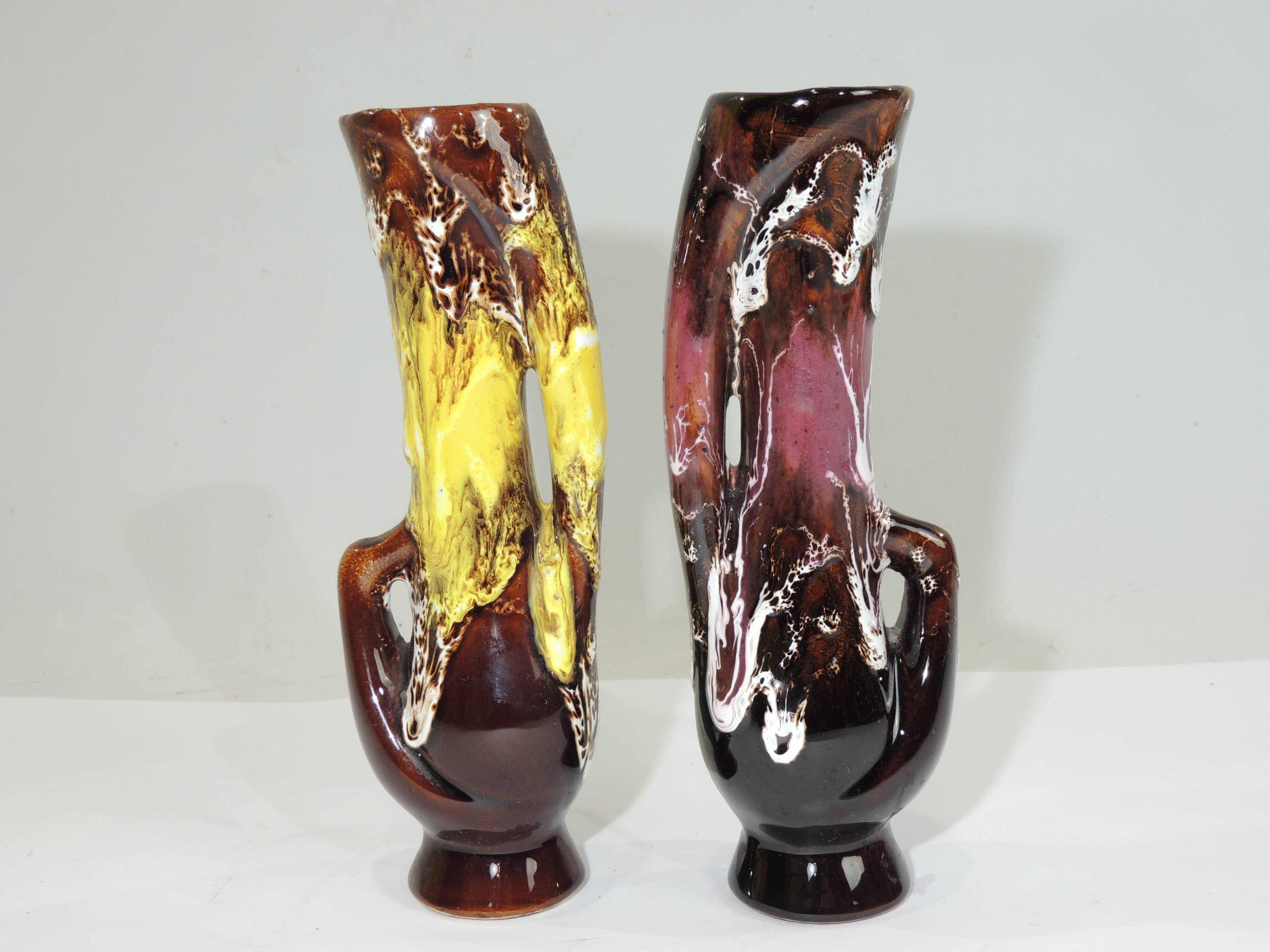 Pair Soliflores Vallauris/vintage/vase
