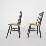 Ensemble de deux chaises à dossier en fuseau, Pays-bas, années 1960