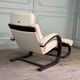 Fauteuil Nelo et son repose-pieds en cuir, åke Fribyter pour Roche Bobois, vers 1980