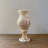 Honey agate vase, natural stone, vintage Italy, 1960s