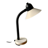 Vintage white and black metal desk lamp