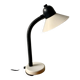 Vintage white and black metal desk lamp