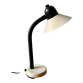 Lampe de bureau métallique vintage  blanche et noire
