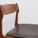 Set of 4 dining chairs 1960s teak/leather, Erik Buch