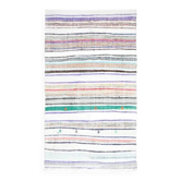 Tapis coureur kilim en laine noué à la main turc des années 1970, kilim blanc 185x323.