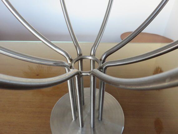 Modernist Scandinavian candlestick years 70 steel