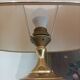 Le Dauphin lamp France vintage leather and brass