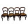Lot de 4 chaises en cannage et bois Louis Philippe