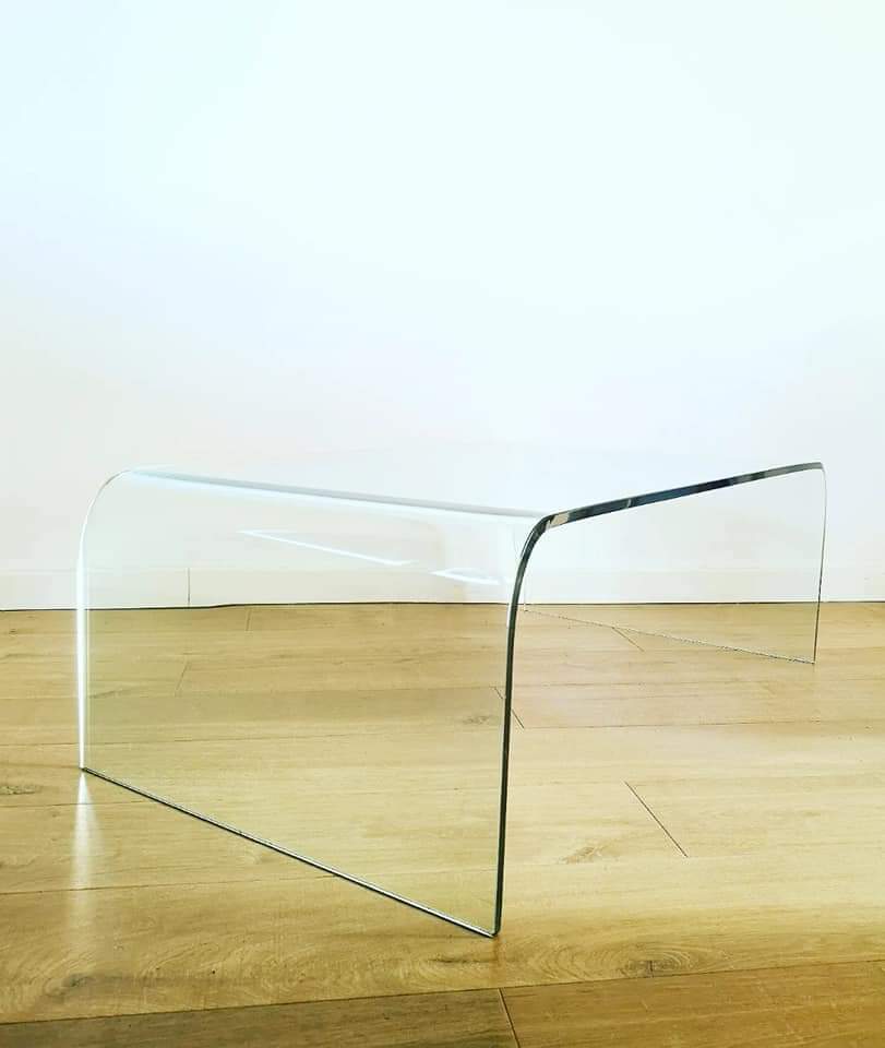 Table basse en verre moulé Roche Bobois