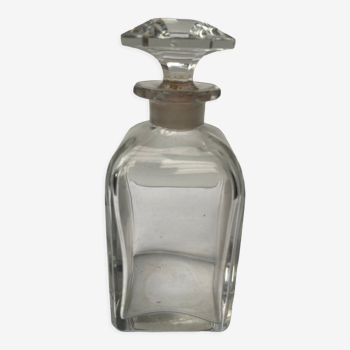Perfume bottle crystal XIXth with cap facets