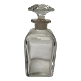 Perfume bottle crystal XIXth with cap facets