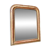 Miroir Louis Philippe en stuc doré ☐ 63,5 x 51 cm