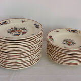 Set of 6 flat plates Sarreguemines
