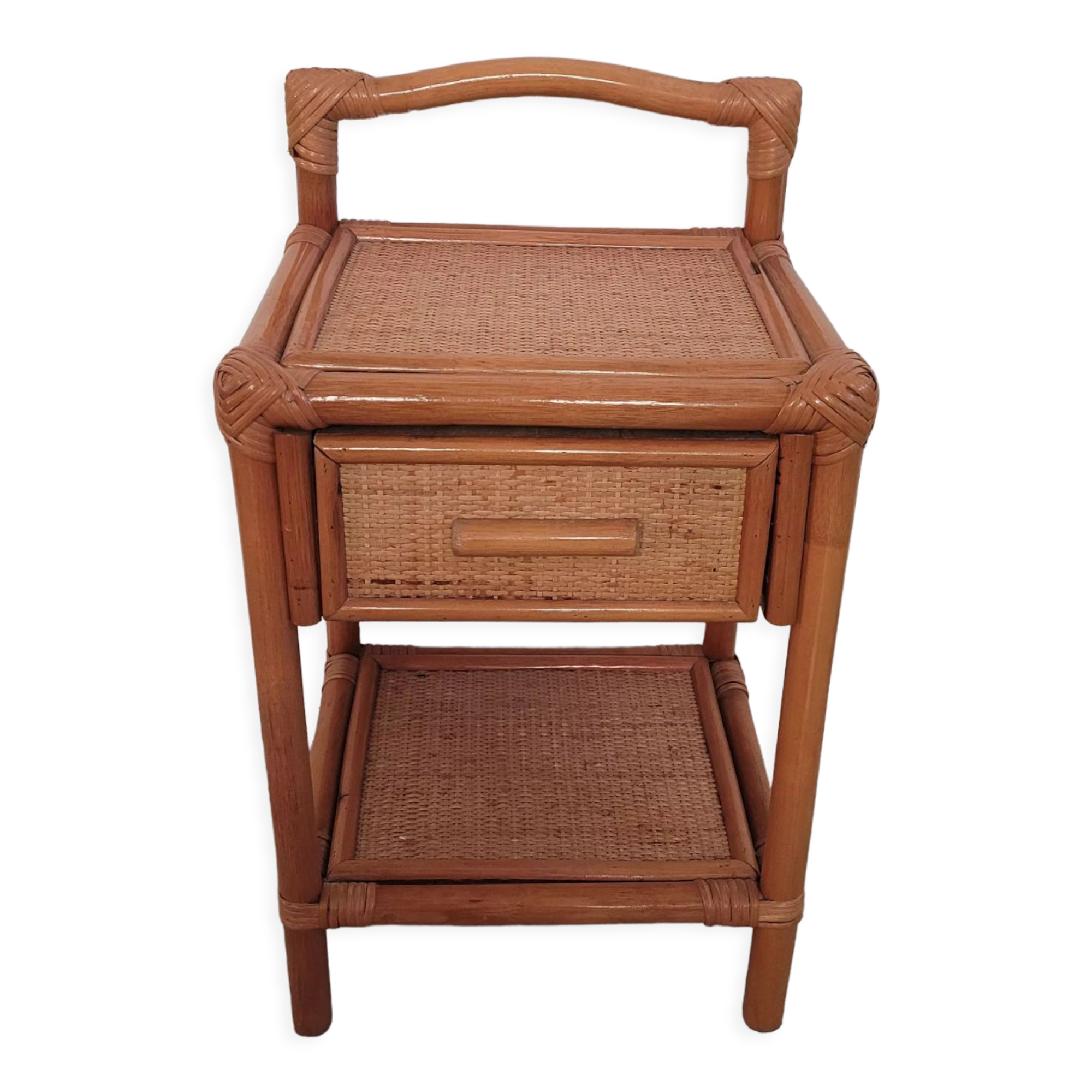 Rattan bedside cabinet