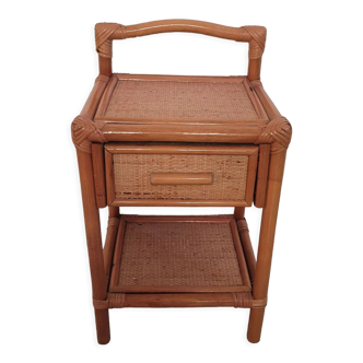Rattan bedside cabinet