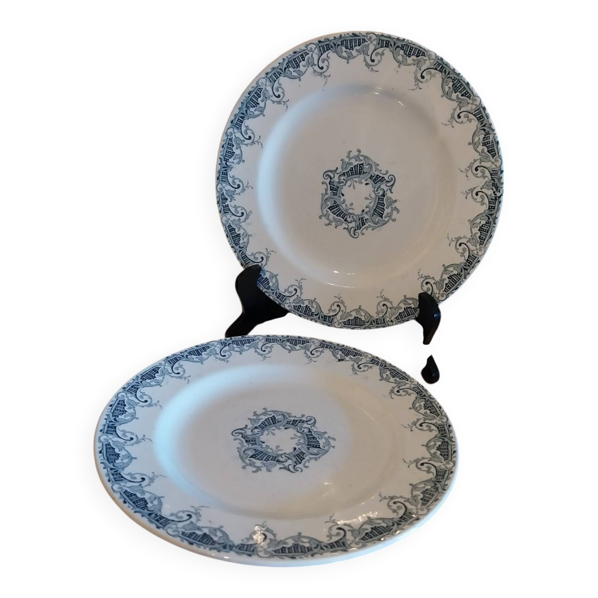 Flat plates ironstone Lunéville K&G