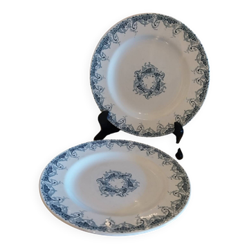 Flat plates ironstone Lunéville K&G