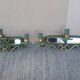 Art Deco luminaire pair of double wall sconces and mirror DLG SUBES AD