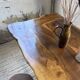 Dining table in solid olive wood Maison Skela 1960