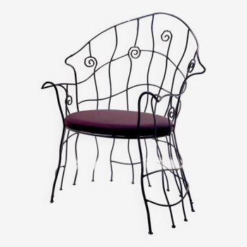 Sculptural garden chair, design vintage from 1980’s