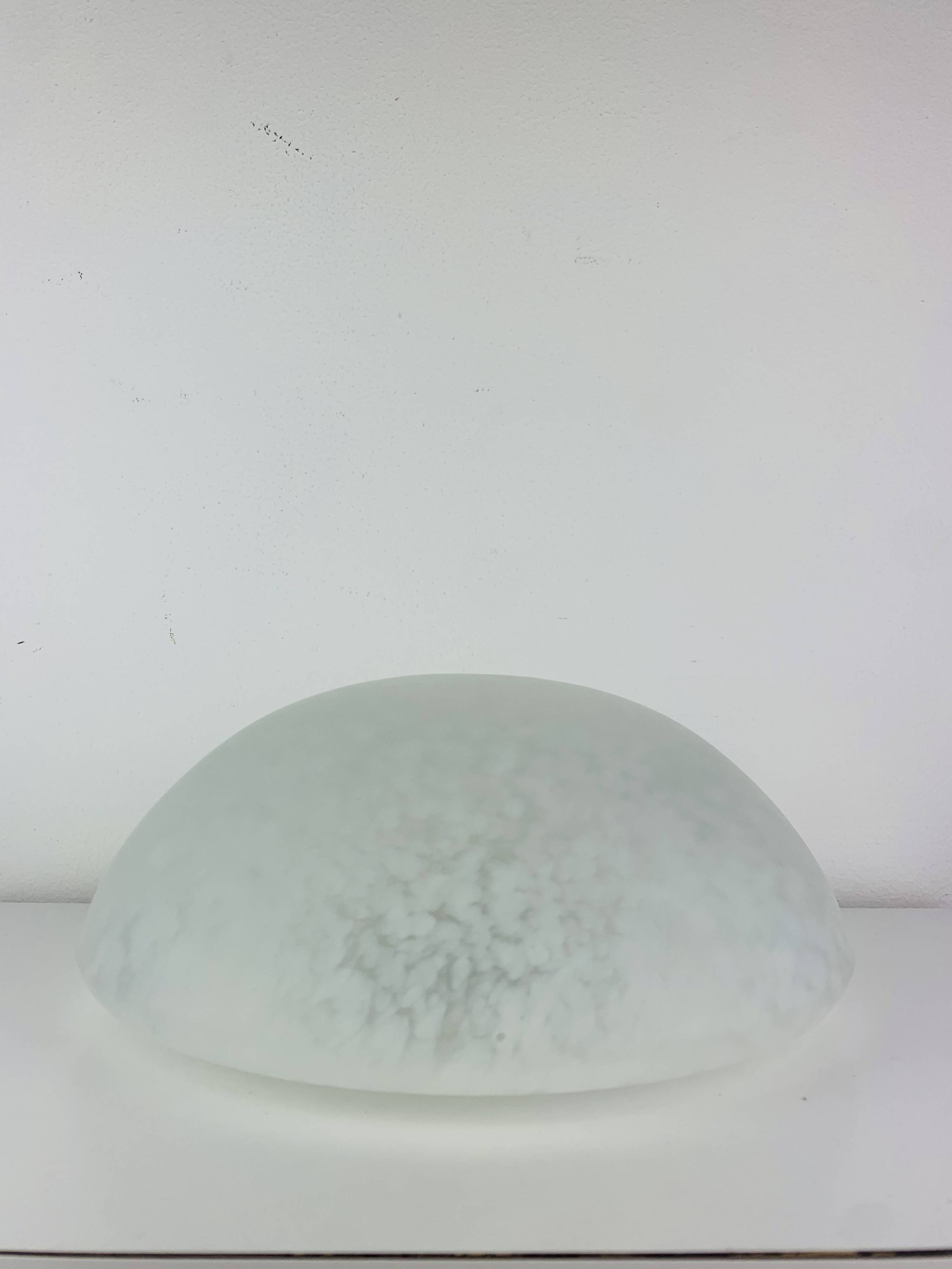 Domec XL speckled glass ball applique by Vianne, hemisphere, ceiling light.
