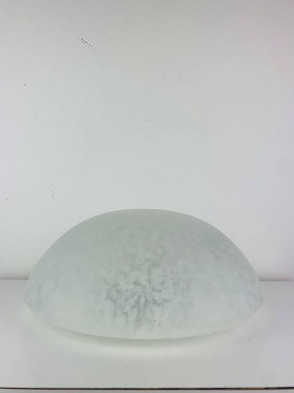 Applique boule Domec XL verre moucheté de Vianne, demi-sphère, plafonnier