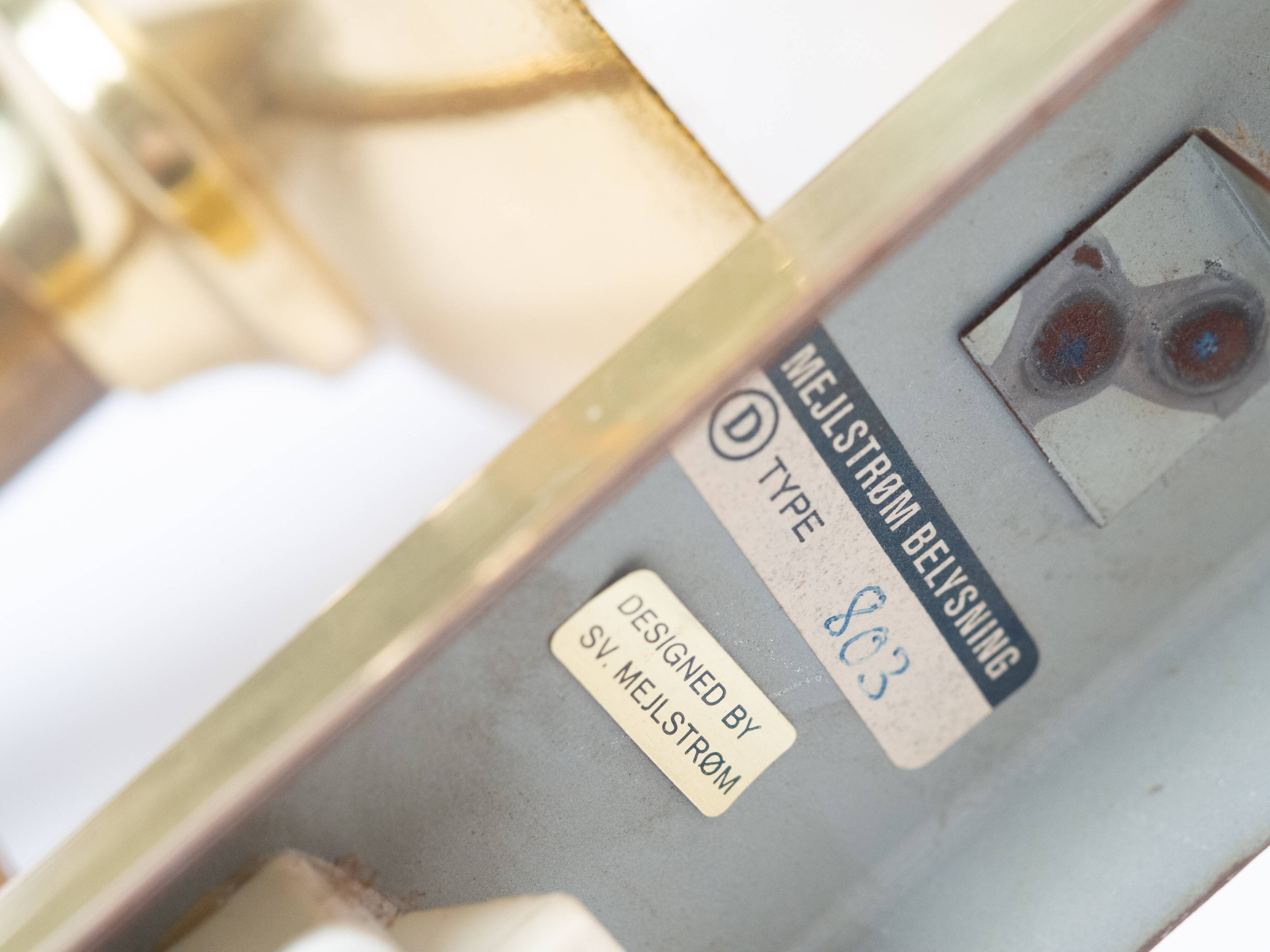 Pair of 2 danish vintage wall lamps by Svend Mejlstrom